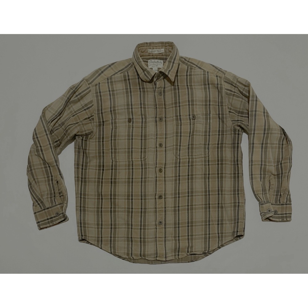 Cabelas Logger Flannel Shirt Men Large Plaid‎ Heavyweight Shacket Barn Western